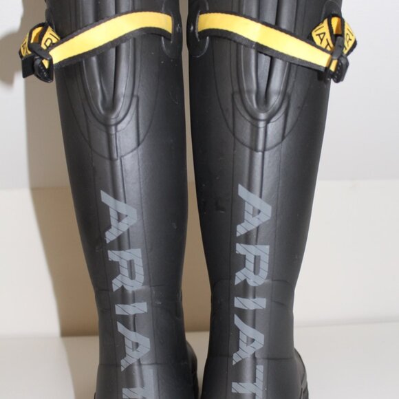 Ariat Kelmarsh Women's Size 8 Black Rain Rubber Wellington Boots 10047070 - Picture 2 of 7
